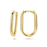 Paperclip klapoorringen van 14 Karaat Geelgoud - Formaat 2.3x 19.5 mm