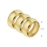 Drie 14 Karaat Geelgouden Ringetjes diameter 4.5mm