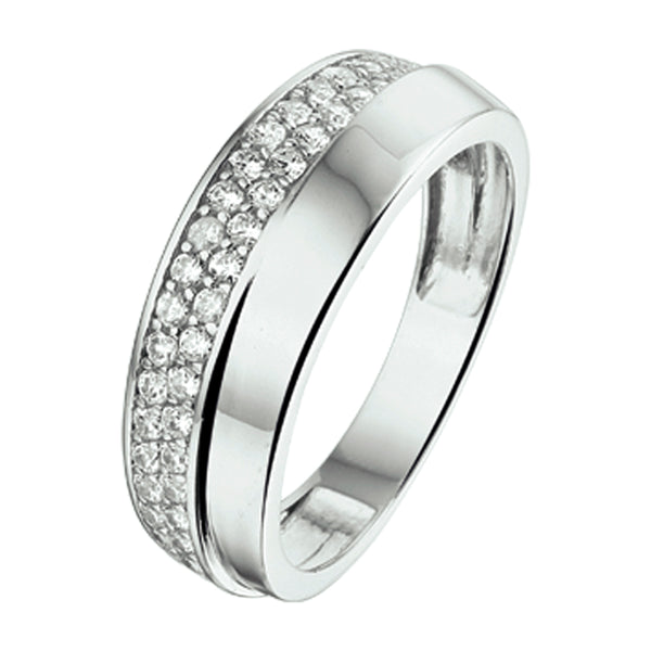 Ring Zirkonia Goud (Witgoud)