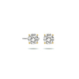 14 Karaat Geelgouden Oorknoppen met Zirkonia 6mm