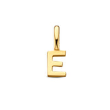 Letter E - Hanger van 14 Karaat Geelgoud - 3 x 9.5 mm