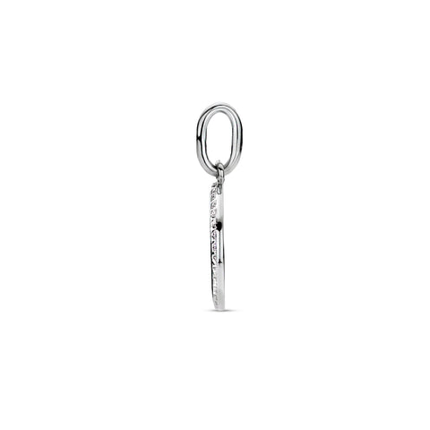 Sterrenbeeld hanger 10 mm Steenbok met Zirkonia van Gerhodineerd Zilver