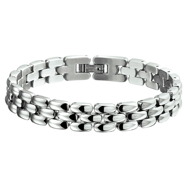 Damesarmband 10mm van Edelstaal, Fantasieschakel - Lengte 19.5cm