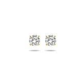14 Karaat Geelgouden Oorknoppen met Zirkonia 6mm
