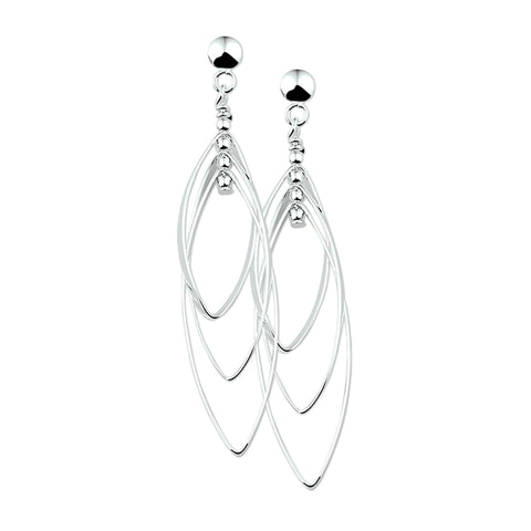 925 Zilveren Oorhangers - Hoogte 52.5mm