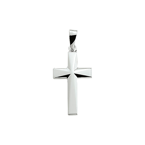 925 Zilveren Kruis hanger, 14 x 21 mm