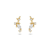 14 Karaat Geelgouden Oorknoppen met Zirkonia - Formaat 3.5x7.5mm