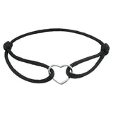 Damesarmband  met Gerhodineerd Zilveren Hart - Lengte 13+13cm