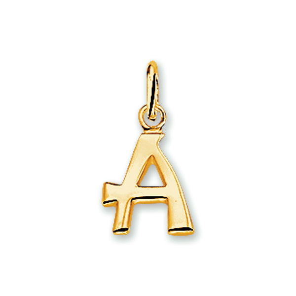 14 Karaat Geelgouden hanger - Letter A - 8.5 x 13 mm