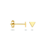 Oorknoppen Driehoek van 14 Karaat Geelgoud - Formaat 3.5x3mm
