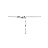 Kindercollier 0.9mm van Gerhodineerd Zilver, Anker schakel met Paardenhoofd hanger - Lengte 36+3cm