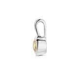 Geboortesteenhanger November - Citrien met Gerhodineerd Zilver - Formaat 5.5 x 11mm