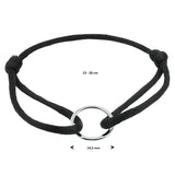 Damesarmband met Gerhodineerd Zilveren Element - Lengte 13+13cm