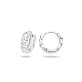 Klapoorringen met een Schakelmotief van Gerhodineerd Zilver - Formaat 3x10mm