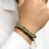 Armband Beige 7 Mm 19   26 Cm Zilver Gerhodineerd Met Rubber/Nylon/Leer