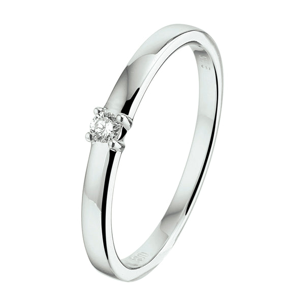 Ring Diamant 0.05ct H Si Goud (Witgoud)