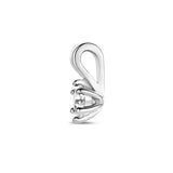 Hanger met Geboortesteen April | Wit Topaas met Gerhodineerd Zilver - Formaat 5 x 10 mm