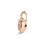 Hanger Morganiet 0.80ct En Diamant 0.08ct H Si Halo Goud (Roségoud)