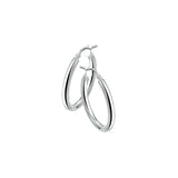Oorringen van 925 Zilver met Ronde Buis 2.5 mm - Diameter 40mm