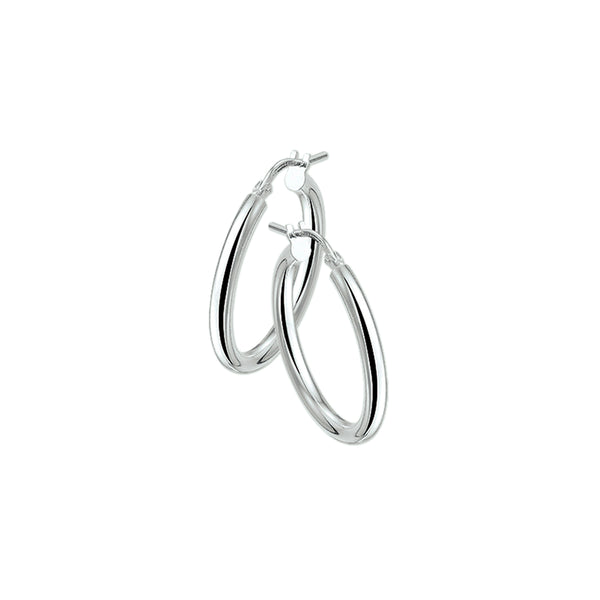 Oorringen van 925 Zilver met Ronde Buis 2.5 mm - Diameter 40mm