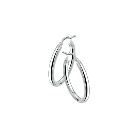 Oorringen van 925 Zilver met Ronde Buis 2.5 mm - Diameter 40mm