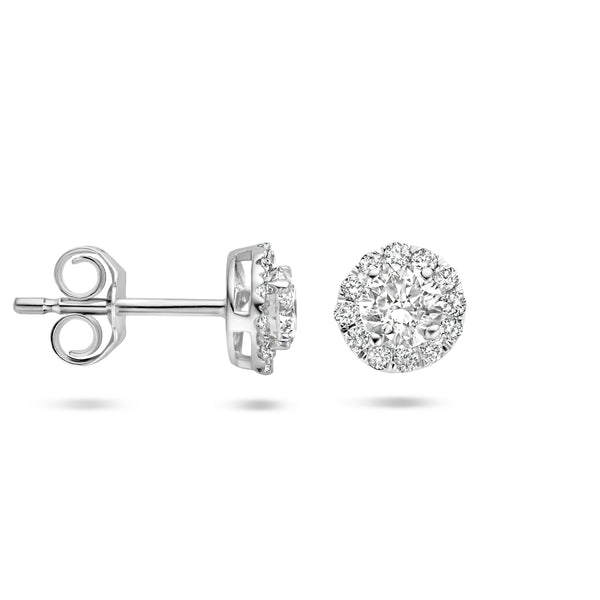 Oorknoppen Made Diamond 0.66ct (2x 0.33ct)  14 Karaat Witgoud met Palladium
