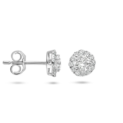 Oorknoppen Made Diamond 0.66ct (2x 0.33ct)  14 Karaat Witgoud met Palladium