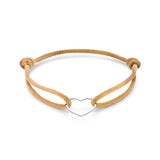 Damesarmband met Gerhodineerd Zilveren Hart - Lengte 13+13cm