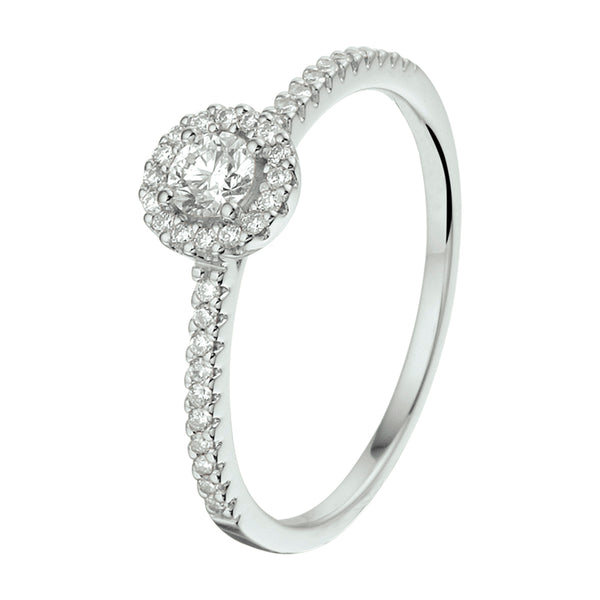 Ring Diamant 0.30ct H Si Goud (Witgoud)