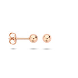 Oorknoppen Bol van 14 Karaat Roségoud - Diameter 4mm