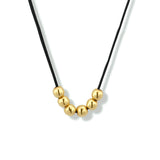 Collier met 14 Karaat Geelgouden balletjes - Verstelbaar tot 60cm