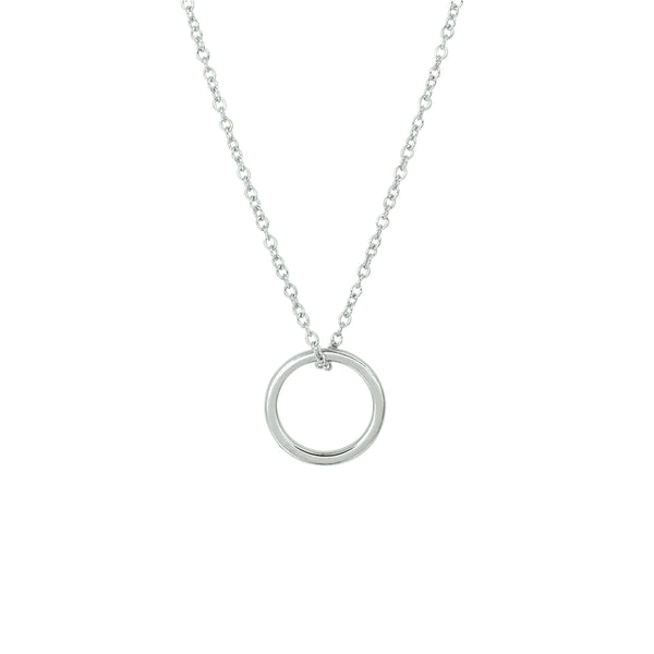 Collier Rondje 40 + 5 Cm Zilver Gerhodineerd