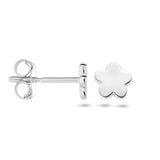 Oorknoppen van Gerhodineerd Zilver in Bloemvorm - Formaat 5.5 x 6 mm