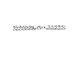 Zilveren collier lengte 45 cm - Gourmet 7,8 mm - Zilver Wit