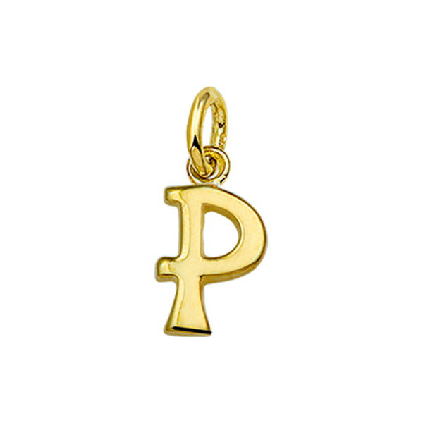 14 Karaat Geelgouden hanger - Letter P - 7 x 12.5