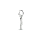 Ronde Hanger met Zirkonia van Gerhodineerd Zilver - Diameter 14.5mm