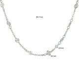 Collier 4,2 Mm 40 + 3 Cm Zilver Gerhodineerd