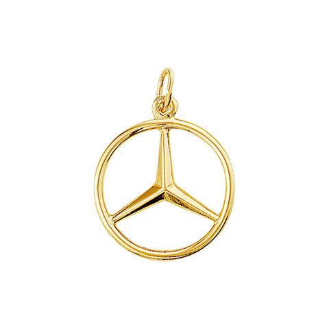 1 Hanger Mercedes Logo Goud (Geelgoud)