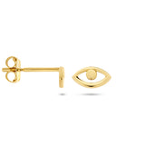 Oorknoppen Boze Oog van 14 Karaat Geelgoud - Formaat 3.5x6.5mm