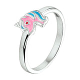 Ring Eenhoorn Zilver Gerhodineerd