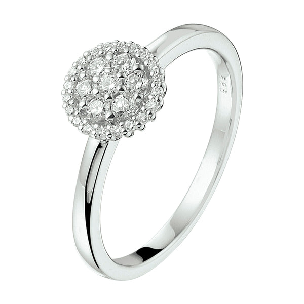 Ring Diamant 0.25ct H Si Goud (Witgoud)