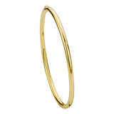 Damesarmband, Bangle van 14 Karaat Geelgoud, Ronde buis met scharnier - Diameter 60mm