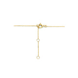 Geelgouden collier lengte 40cm+4 - Entourage Zirkonia - 14Krt. Goud