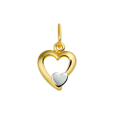 Hanger Hart Bicolor Gestift Goud (Geelgoud)