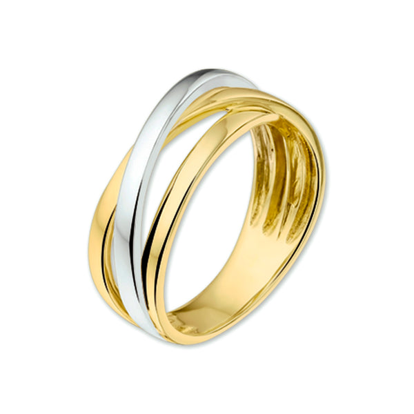 Ring Goud (Bicolor Goud Geel/Wit)