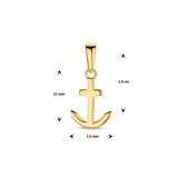 Hanger Anker 7.5 x 15 mm van 14 Karaat Geelgoud