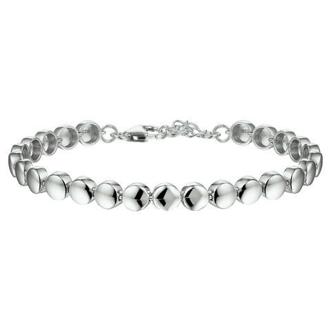 Armband 5,5 Mm 17 + 3 Cm Zilver Gerhodineerd