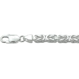 Herenarmband 5mm van 925 Zilver, Koningsschakel - Lente 21cm