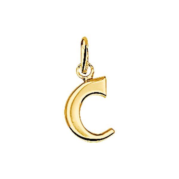 14 Karaat Geelgouden hanger - Letter C - 7 x 12 mm