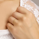 Ring Met Geboortesteen November Citrien 0.12ct Goud (Geelgoud)